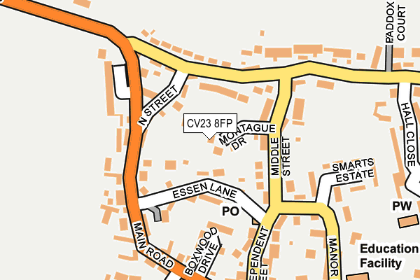 CV23 8FP map - OS OpenMap – Local (Ordnance Survey)