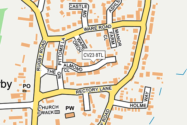 CV23 8TL map - OS OpenMap – Local (Ordnance Survey)