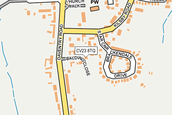 CV23 8TQ map - OS OpenMap – Local (Ordnance Survey)