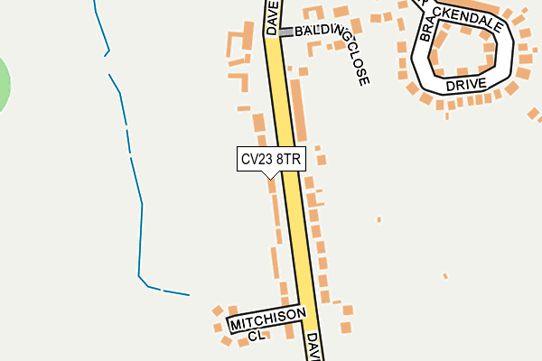 CV23 8TR map - OS OpenMap – Local (Ordnance Survey)