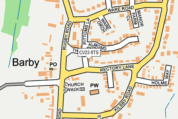 CV23 8TS map - OS OpenMap – Local (Ordnance Survey)