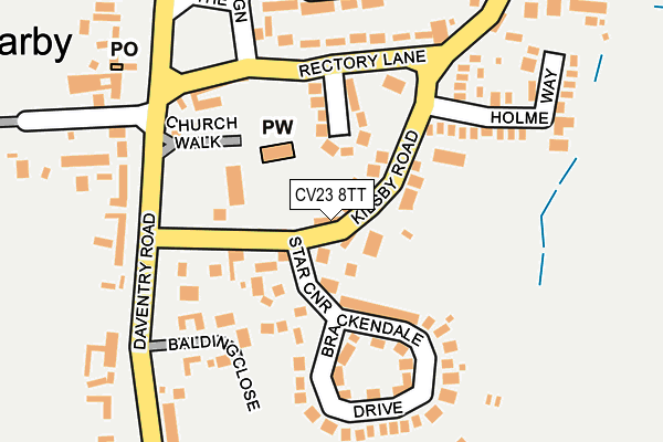 CV23 8TT map - OS OpenMap – Local (Ordnance Survey)