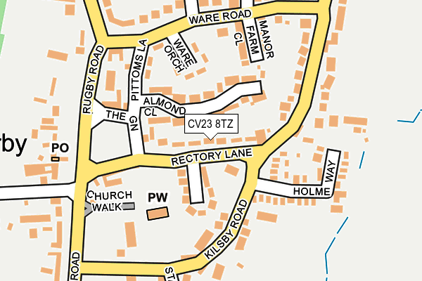 CV23 8TZ map - OS OpenMap – Local (Ordnance Survey)