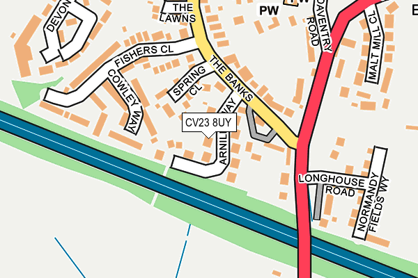 CV23 8UY map - OS OpenMap – Local (Ordnance Survey)