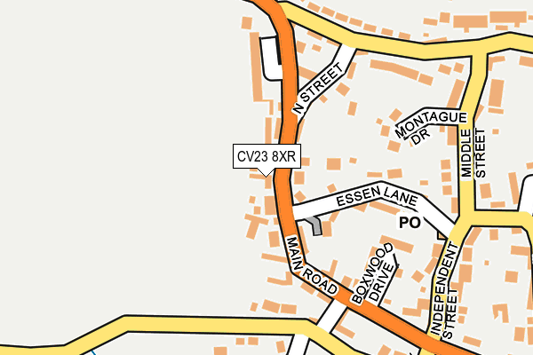CV23 8XR map - OS OpenMap – Local (Ordnance Survey)