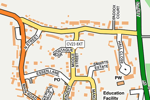 CV23 8XT map - OS OpenMap – Local (Ordnance Survey)