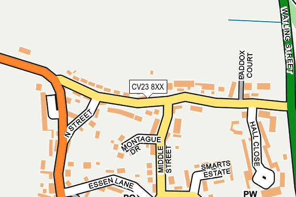 CV23 8XX map - OS OpenMap – Local (Ordnance Survey)