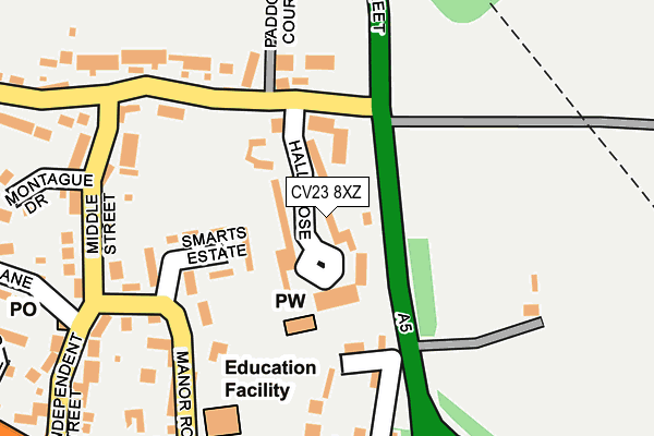 CV23 8XZ map - OS OpenMap – Local (Ordnance Survey)