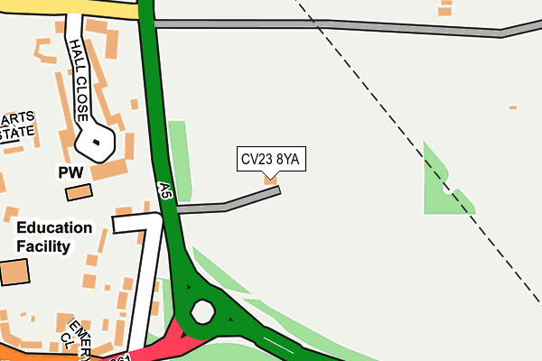 CV23 8YA map - OS OpenMap – Local (Ordnance Survey)