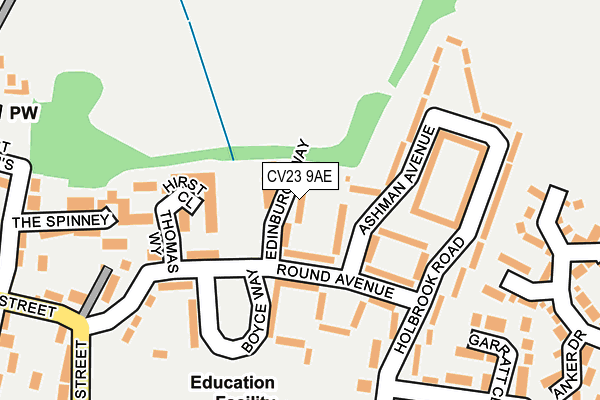 CV23 9AE map - OS OpenMap – Local (Ordnance Survey)