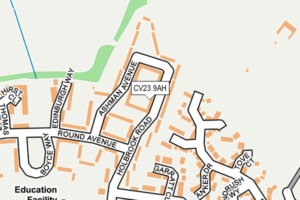 CV23 9AH map - OS OpenMap – Local (Ordnance Survey)