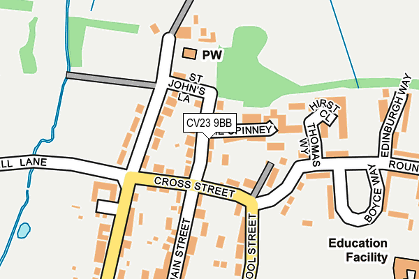 CV23 9BB map - OS OpenMap – Local (Ordnance Survey)