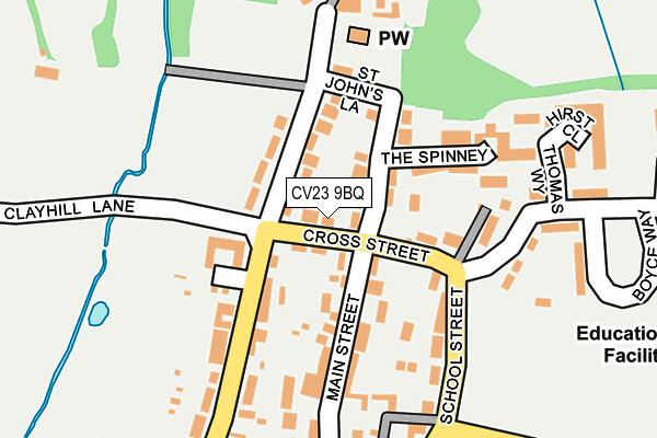 CV23 9BQ map - OS OpenMap – Local (Ordnance Survey)
