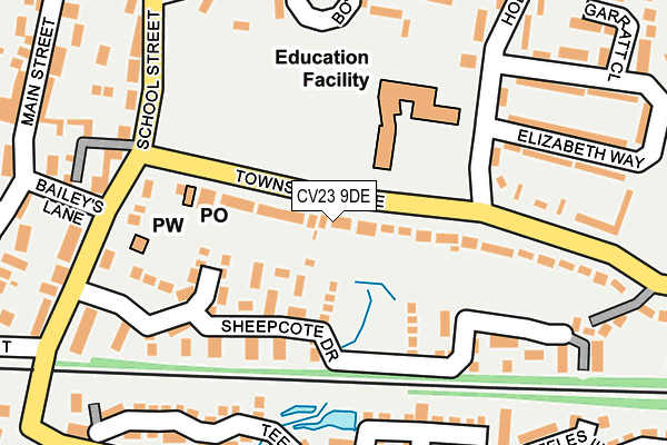 CV23 9DE map - OS OpenMap – Local (Ordnance Survey)