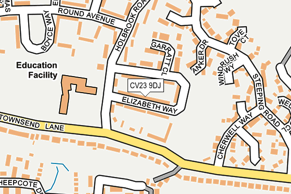 CV23 9DJ map - OS OpenMap – Local (Ordnance Survey)