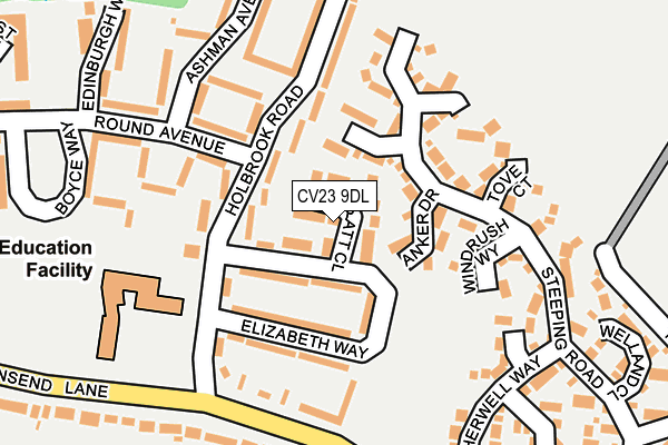 CV23 9DL map - OS OpenMap – Local (Ordnance Survey)