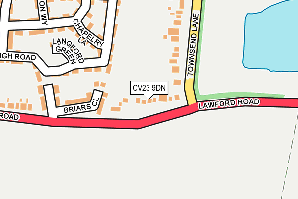 CV23 9DN map - OS OpenMap – Local (Ordnance Survey)
