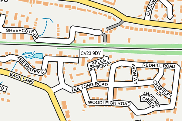 CV23 9DY map - OS OpenMap – Local (Ordnance Survey)