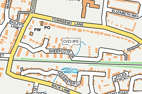CV23 9FE map - OS OpenMap – Local (Ordnance Survey)