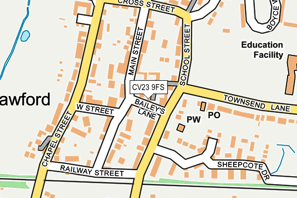 CV23 9FS map - OS OpenMap – Local (Ordnance Survey)