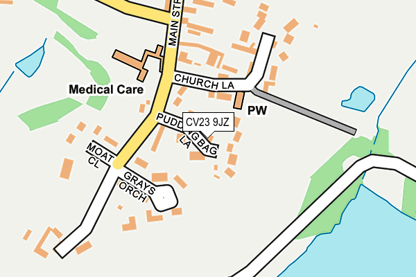 CV23 9JZ map - OS OpenMap – Local (Ordnance Survey)