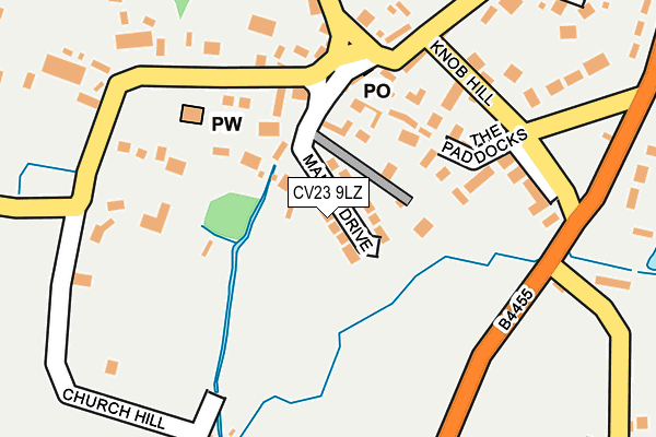 CV23 9LZ map - OS OpenMap – Local (Ordnance Survey)