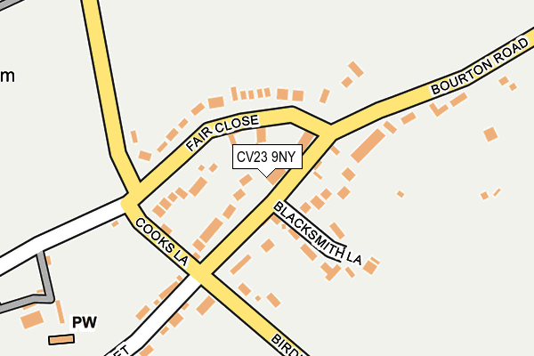 CV23 9NY map - OS OpenMap – Local (Ordnance Survey)