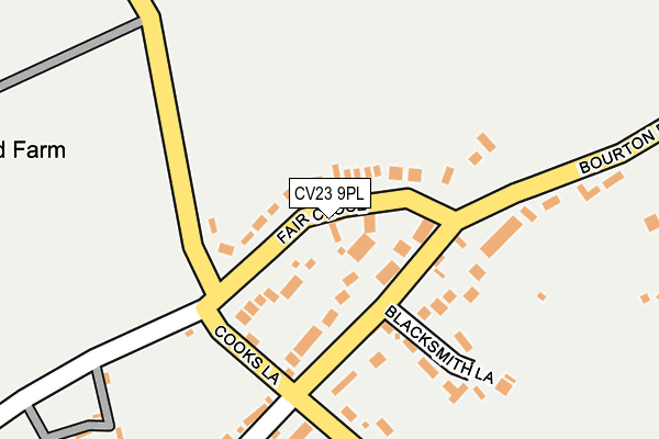 CV23 9PL map - OS OpenMap – Local (Ordnance Survey)
