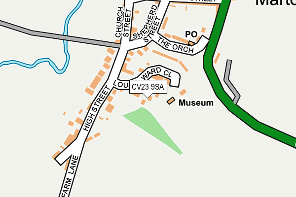 CV23 9SA map - OS OpenMap – Local (Ordnance Survey)
