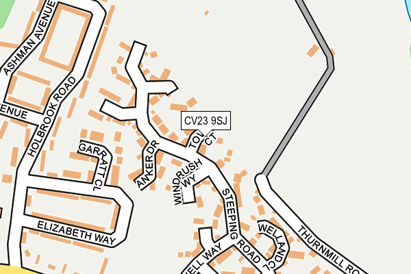 CV23 9SJ map - OS OpenMap – Local (Ordnance Survey)