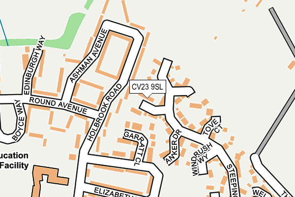 CV23 9SL map - OS OpenMap – Local (Ordnance Survey)