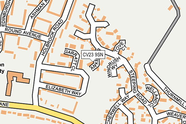 CV23 9SN map - OS OpenMap – Local (Ordnance Survey)
