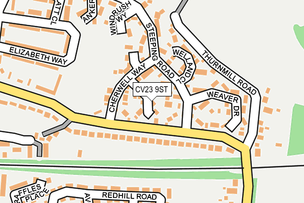 CV23 9ST map - OS OpenMap – Local (Ordnance Survey)