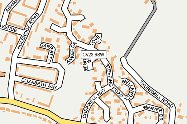 CV23 9SW map - OS OpenMap – Local (Ordnance Survey)