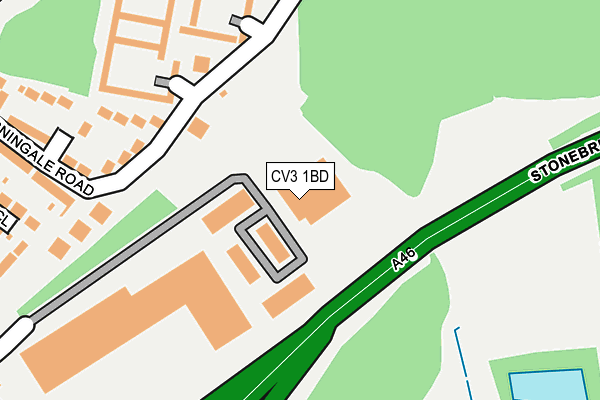 CV3 1BD map - OS OpenMap – Local (Ordnance Survey)