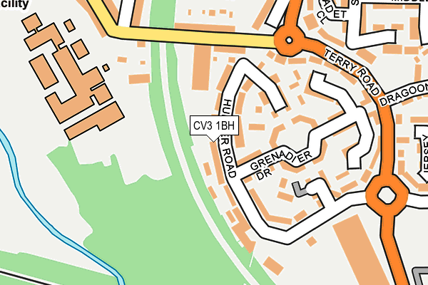 CV3 1BH map - OS OpenMap – Local (Ordnance Survey)