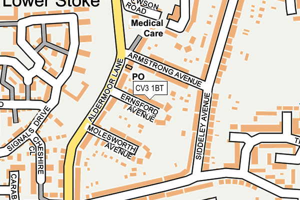 CV3 1BT map - OS OpenMap – Local (Ordnance Survey)