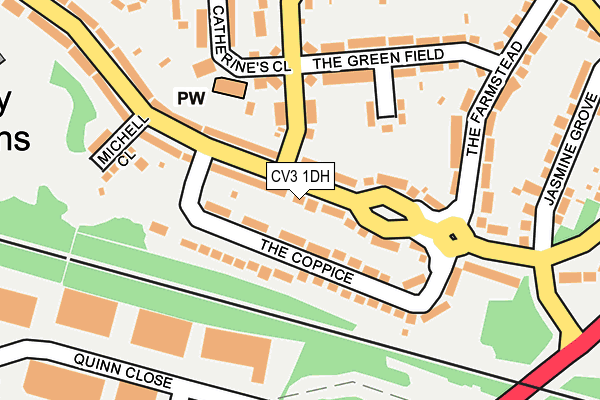 CV3 1DH map - OS OpenMap – Local (Ordnance Survey)