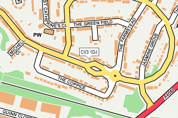 CV3 1DJ map - OS OpenMap – Local (Ordnance Survey)