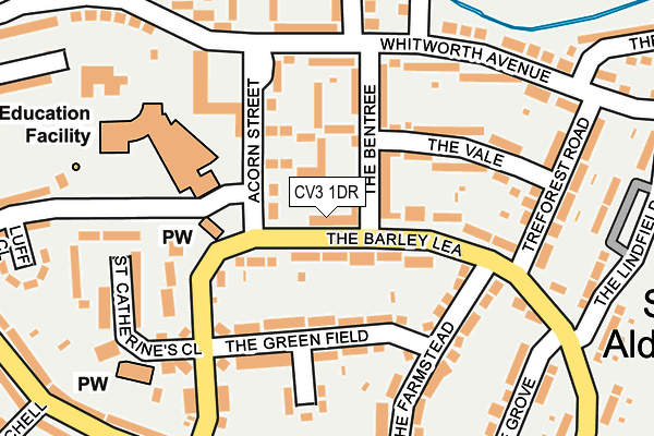 CV3 1DR map - OS OpenMap – Local (Ordnance Survey)