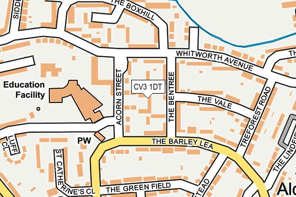 CV3 1DT map - OS OpenMap – Local (Ordnance Survey)