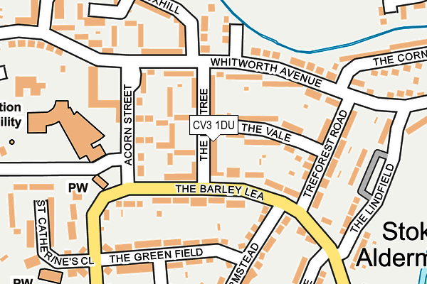 CV3 1DU map - OS OpenMap – Local (Ordnance Survey)