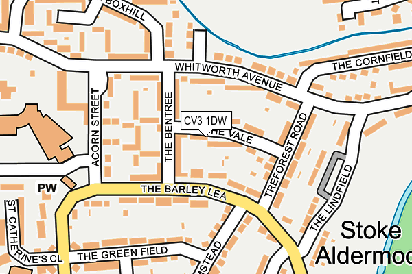 CV3 1DW map - OS OpenMap – Local (Ordnance Survey)