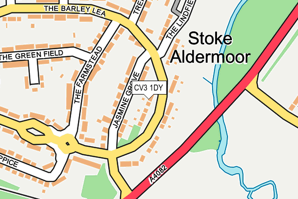 CV3 1DY map - OS OpenMap – Local (Ordnance Survey)