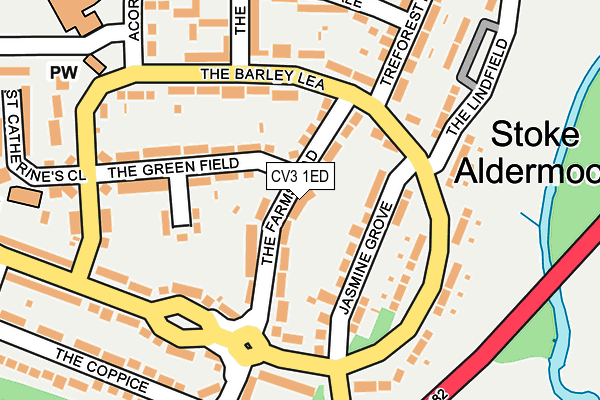 CV3 1ED map - OS OpenMap – Local (Ordnance Survey)