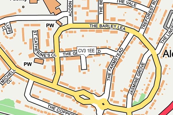 CV3 1EE map - OS OpenMap – Local (Ordnance Survey)