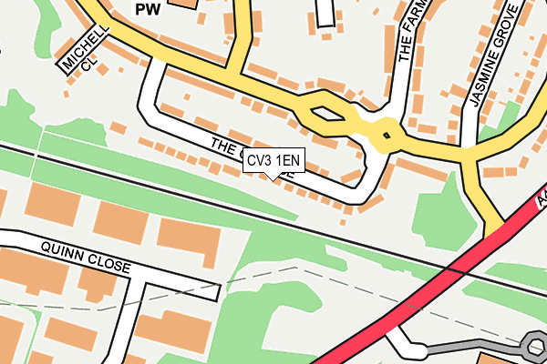 CV3 1EN map - OS OpenMap – Local (Ordnance Survey)