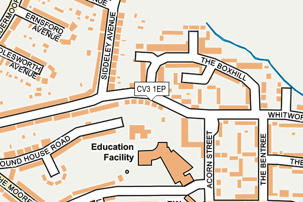 CV3 1EP map - OS OpenMap – Local (Ordnance Survey)