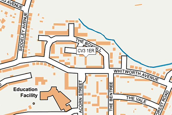 CV3 1ER map - OS OpenMap – Local (Ordnance Survey)
