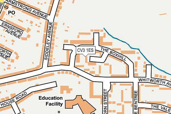 CV3 1ES map - OS OpenMap – Local (Ordnance Survey)